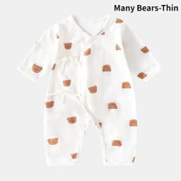 Bear Baby Jumpsuits with Hat Cotton Toddler Rompers for Boys Girls Long Sleeves Baby Onesies Soft Breathable One-Piece Pajamas