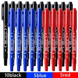 3/50/100Pcs/set Oil Double Tip Art Black Permanent Paint Marker Pen for Plastic Wood Stone Metal Glass Doodling Marking Graffiti