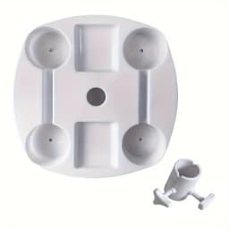 CYBeach Umbrella Umbrella Tray, with 4 Cup Holders and 4 Snack Grids, Suitable for Beaches, Terraces, Gardens and Swimming Pools