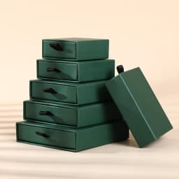 24pcs Jewelry Packaging Boxes Cardboard Drawer Jewelry Gift Display Box Bulk 8x8x2.5cm Rings Earrings Necklaces Thick Paper Box