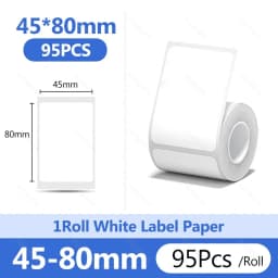 Niimbot 1Roll B1 White Sticker Paper Waterproof Adhesive Label White Anti-Oil For B1 B21 Mini Portable Thermal Printer Tape