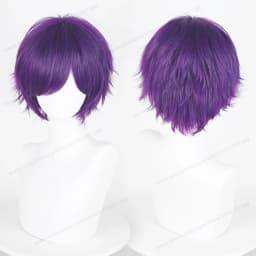 Anime 30cm Short Straight Cosplay Wig Black White Green Brown Purple Blue Gray Red Gold Man Women Heat Resistant Synthetic Hair