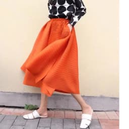 2026 New Summer Miyake Style Pleated Culottes Irregular Skirts Women Elastic High Waisted Korean Loose Wide-leg Pants