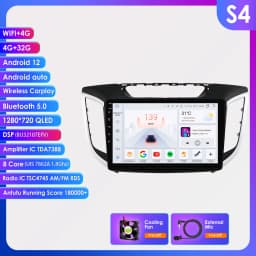Hizpo 2 Din Android 13 Car Radio For Hyundai Creta ix25 2015-2019 Multimedia Video Player GPS 4G Carplay Auto Stereo Head Unit
