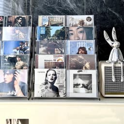 CD rack, album storage box, vinyl record, mini disc collection display rack, CD tape, transparent storage rack