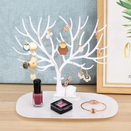 Little Deer Shape Earrings Necklace Ring Pendant Bracelet Jewelry Display Stand Tray Tree Storage Racks Organizer Holder