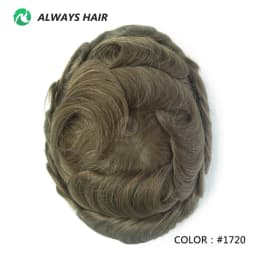 Invisible Hairline Hair System Unit for Men 0.03-0.04mm Super Thin Base Toupee Indian Human Hair Mens' Topper Wig