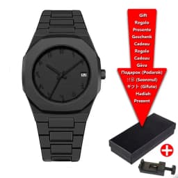 Classic Middle Eastern Arabic Numeral Dial Blue Gold Quartz Watch for Men's Casual TPU Plastic Waterproof Watch Can Customize