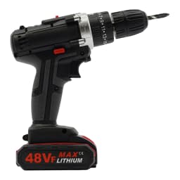 Electric Rotary Hammer Drill Brushed Motor 48VF Battery Powered 25-28Nm with 2 Batteries And 1 Charger for Drilling Work