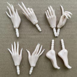 MENGF Doll Hands Feet 1/6 Doll Parts Super White Coffee Brown Doll Accessories DIY Dressing Doll Decors 4 Gesture Hands Parts