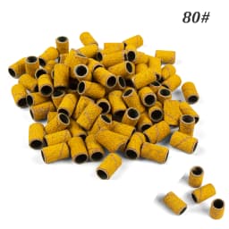 1000pcs Nail Sanding Bands Nail Drill Bit Caps Accessories for Manicure Gel Polish Removing Manicure Tool 80# 120# 180# 240# Set