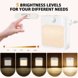 Night Light Motion Sensor With LED Light EU Plug Lamps Children'S Night Light Wireless Night Lamp For Bedside Table Bedroom