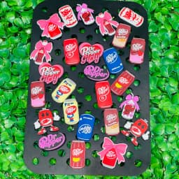 13-100pcs Dr Pepper Soda Bottle Drink Shoe Charms PVC Accessories DIY Shoes Buckle Decorations Fit Wristband Party Woman Gifts