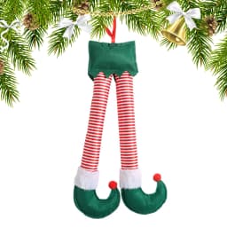 Elf Legs Christmas Tree Decorations Plush Santa Elf Leg Christmas Tree Ornament Stuffed Legs Stuck In Tree For Home Party