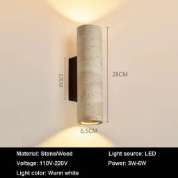 Yellow Cave Stone Wall Lamp Led Bedside Japan Bedroom Living Room Wall Light Travertine Stair Corridor Decor Sconce Fixture