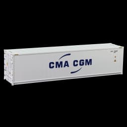 HO Scale 40ft Hi-Cube Reefer 1:87 40' Refrigerator Container Freight Cars Cargo Box C8722