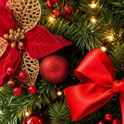 Garvee 9 ft Christmas Garland with 40 LED Lights, 8 Lighting Modes and Timer Plants Garland Wreaths Home Party Decoration Outdoor Yard Pine Tree Rattan Hanging Ornament
