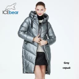 ICEbear-Mid-length Hooded Jacket for Women, Warm Cotton Coat, Casual Parkas for Ladies, Fashion Brand, New, Winter, GWD20302D, 2