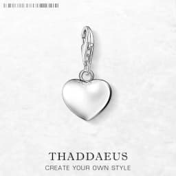 Heart 925 Sterling Silver Dangle Charm Pendant DIY Handmade Fashion Jewelry Findings Romantic Accessories For Women