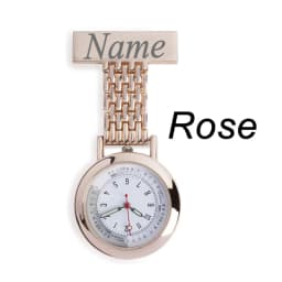 Personalized Your Name LOGO Engraved Pin Brooch Count Pluse Meter Dial Luminous Hand Doctor Clock Fob Nurse Pocket Watch