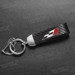 Leather For Race Flag Logo Keyring Emblem Cordoba Tarraco Ibiza Leon VZ Ateca Mii FR Car Carbon Fiber Rope Keychain Key Ring