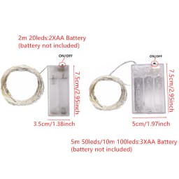 Battery Powered 1/2/5/10M Fairy Light String Led String Light for Bedroom Garden Party Bedroom Wedding Christmas Decoration