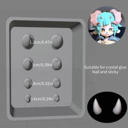 Devil Horn Silicone Mold Epoxy Resin Mould for DIY Jewelry, Decorations, Gifts K3ND