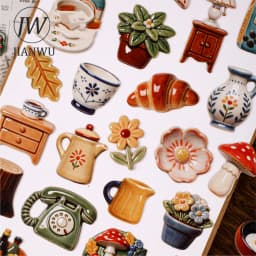 JIANWU Warm Things Small Collection Series Vintage Life Flower Landscape Material Collage Sticker Creative  Journal Stationery