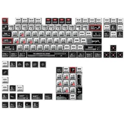 Pudding Keycap Set PBT+PC 125 Key Four Sided Transparent Anime Theme Keycap Compatible with Mechanical Keyboard 61/75/87/104