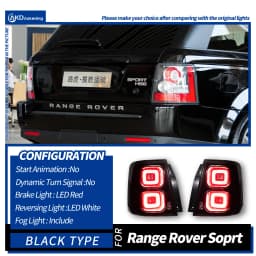Auto Parts For Range Rover Sport Taillight 2005-2013 latest Styling Steering signal Brake reversing light Car Accesorios Modifie