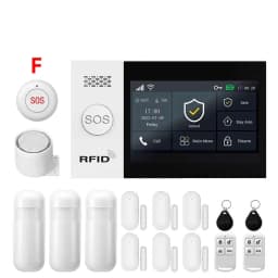 2.4G WIFI Smart GSM Alarm System Work with TUYA Smart Life Security Protection For Home with PIR Wireless Solar Siren Alexa
