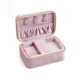TAIMY Personalized Velvet Jewelry Box Double Layer Design High Capacity Travel Ring Necklace Earrings Jewellery Organizer