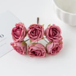 12Pcs Artificial Flowers Silk Tea Rose Wedding Wreath Scrapbooking for Home Christmas Decoration Diy Bride Accessories Clearance