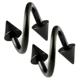 1Pair Surgical Steel Spiral Twisted Lip Ring Nose Rings 16 Gauge Ear Cartilage Helix Piercing Body Accessories Jewelry