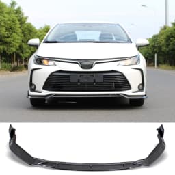 Front Bumper Spoiler for Toyota Corolla Sedan 2019-2023 Protector Plate Lip Body Kit Carbon Surface Decorative Strip Chin Shovel