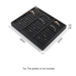 PU Leather Jewelry Display Tray for Drawer Counter Top Pendant Earrings Necklace Ring Organizer Bracelet Holder Storage Showcase