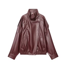 TFMLN Chic Black Faux Leather Jackets Women Long Sleeve Buttons Elastic Oversized Coats Fashion 2025 Autumn Winter Streetwear