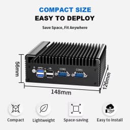 Topton Intel N150 N100 4x2.5G LAN Fanless Mini PC i226-V 2*COM DDR4 NVMe Efficient Cooling Solid Firewall PC Industrial Computer