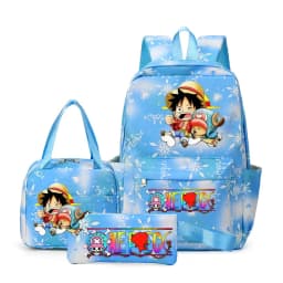 One Piece Backpacks Women Men Capacity School Bag Rucksack Printe Backbag Travel Daypack Male Backpack Mochila 3pcs