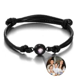 Wholesale New Projection Bracelets Stainless Circle Photo Bracelet Customized Colorful Woven Projection Bracelet Adjustable
