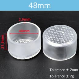 Transparent Rectangle 15-40mm Round 10-76mm Oval Chair Leg Caps Clear PVC Non-Slip Furniture Table Cover Feet Sock Protector Pad