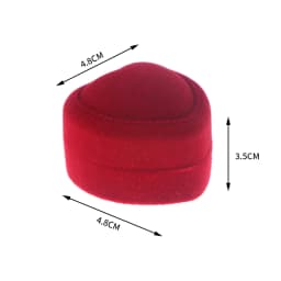 New Hollow Red Velvet Ring Box Couple Double Ring Bearer Box For Wedding Engagement Gift Favor Jewelry Organizer Packing Boxes