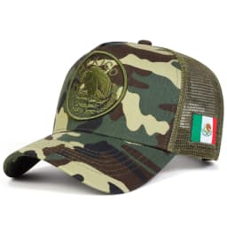 Unisex Mexican Flag Embroidery Baseball Net Caps Adjustable Casual Hats Spring and Summer Outdoor Sunscreen Hat