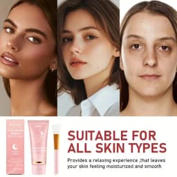Collagen Intensive Moisturizing Nighttime Peel-Off Mask 75g, Comes with a Free Mask Brush, Gel Texture Is Easy to Absorb, Deeply Hydrates and Moisturizes, Instantly Relieves Dryness with a Single Swipe and Peel-Off, Evens Out Skin Tone, Smoothes Skin, Long-Lasting Oil Control, Maintains and Cares for Skin, Suitable for All Skin Types, Unisex