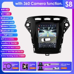 9.7"carplay android 13 auto car radio for Ford Mondeo mk4 Galaxy A/C 2011-2013 Autoradio Multimedia player GPS Stereo 4G SWC RDS