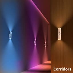 Magnetic Motion Sensor Smart Light LED Rechargeable Wall Gradient Ambient Light Dimmable Indoor Light for Stairs Hall Entrances