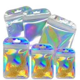 50pcs Thicken Self Sealing OPP Bags Transparent Plastic Storage Pouch with Hang Hole for Jewelry Retail Display Packaging