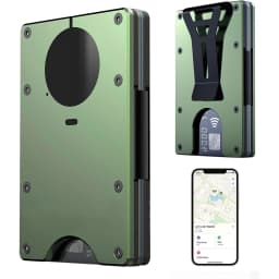 Smart Metal Wallet with Built-in Find My Tracker (iOS Only) RFID Blocking 12 Card Capacity Removable Cash Clip