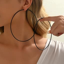 BLIJERY Trendy Oversized Hoop Earrings Big Smooth Circle Earrings Basketball Brincos Punk Style Loop Earrings for Women Jewelry
