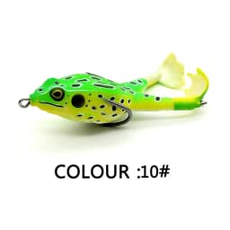 Goture Frog Type Topwater Lure Silicone Thunder Fishing Lure 8/9/10 CM Double Propeller Soft Bait Artificial Wobbler For Fishing